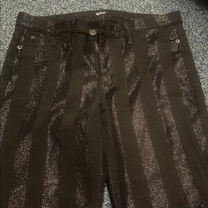 Hudson Nico mid rise super skinny size 32 stripe shimmery fun NWOT